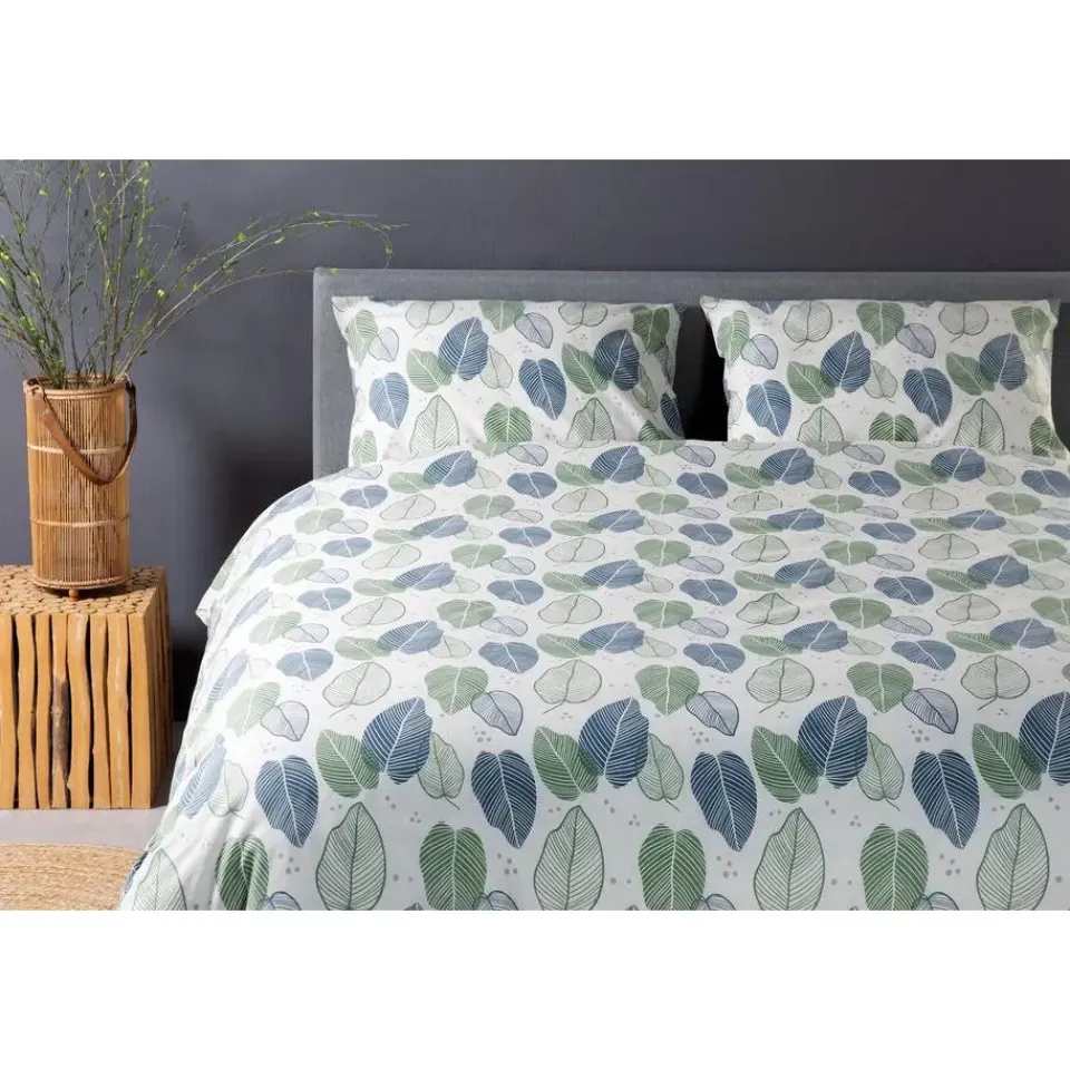 Ten Cate Katoenen Dekbedovertrek - 140x200/220 cm - Graphic Leaves Best