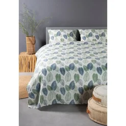 Ten Cate Katoenen Dekbedovertrek - 140x200/220 cm - Graphic Leaves Best