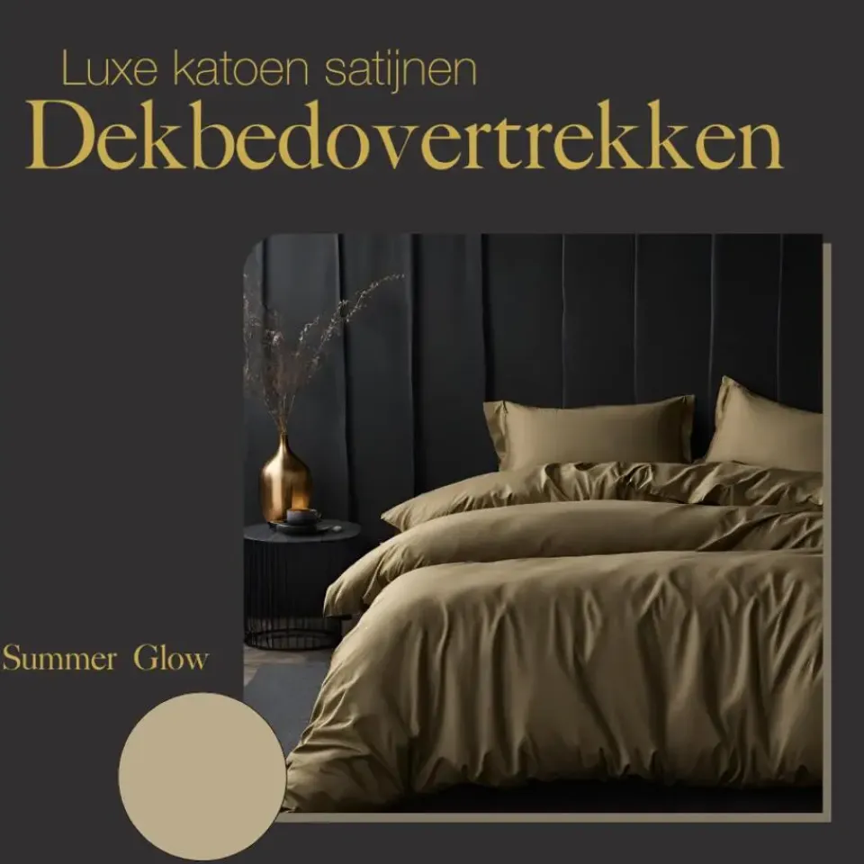 Ten Cate Premium Katoensatijnen Dekbedovertrek 200x200/220 - Glow Outlet