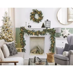 Beliani TENALA - Krans - Groen - Synthetisch materiaal Clearance