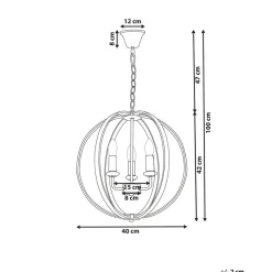 Beliani TENOIRO - Kroonluchter - Zilver - IJzer Clearance