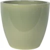Ter Steege Bloempot - groen - keramiek - glans - 24 x 22 cm New
