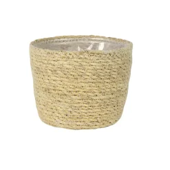 Ter Steege Plantenmand - zeegras - rotan - beige - 15 x 12 cm Hot