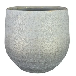 Ter Steege Plantenpot - keramiek - metallic zilvergrijs -32x30 cm Best