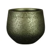 Ter Steege Plantenpot - keramiek - metallic donkergroen - 23x20cm Sale
