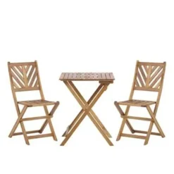 Beliani TERNI - Bistroset voor 2 - Lichte houtkleur - Acaciahout Outlet