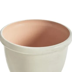 Leen Bakker TESALIA - Bloempot - Lichtbeige - 49 cm - Polyresin Clearance