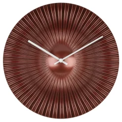 Merkloos TFA radio gestuurde wandklok - kunststof - koper - Dia 18 cm Sale