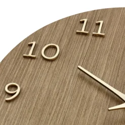 Merkloos TFA Wandklok - donker naturel hout - hout - D30 cm Sale