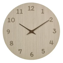 Merkloos TFA Wandklok - naturel houtkleur - hout - D30 cm Hot
