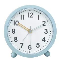 Merkloos TFA wekker - alarmklok - lichtblauw - 11 x 11 cm - kunststof Best