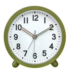 Merkloos TFA wekker - alarmklok - olijf groen - 11 x 11 cm - kunststof