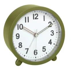 Merkloos TFA wekker - alarmklok - olijf groen - 11 x 11 cm - kunststof