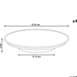 Leen Bakker THYME - Bijzetborden set van 4 - Donkergroen - Steengoed Hot