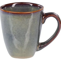 Beliani THYME - Serviesset 16 delig - Donkergroen - Steengoed Hot