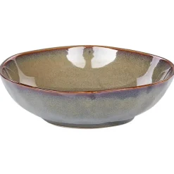 Beliani THYME - Serviesset 16 delig - Donkergroen - Steengoed Hot