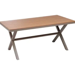 Beliani TIANO - Tuintafel - Taupe - Aluminium Discount