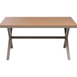 Beliani TIANO - Tuintafel - Taupe - Aluminium Discount