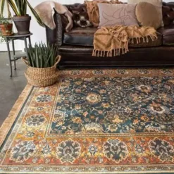 Tier Vloerkleed - Chir - Groen/Oranje - 160x 230 cm Outlet