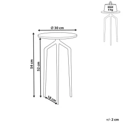 Beliani TILPA - Bijzettafel - Wit - Marmer New