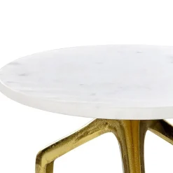 Beliani TILPA - Bijzettafel - Wit - Marmer New