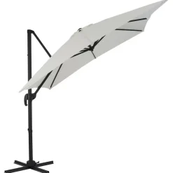 Merkloos Tiltable Floating Parasol 250x250 cm - Starker schwimmender Sonnenschirm - Ecru Outlet