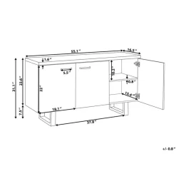 Beliani TIMBER L - Sideboard - Lichte houtkleur - MDF Clearance
