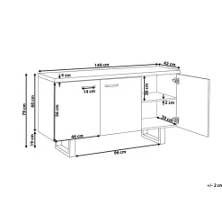 Beliani TIMBER L - Sideboard - Lichte houtkleur - MDF Clearance