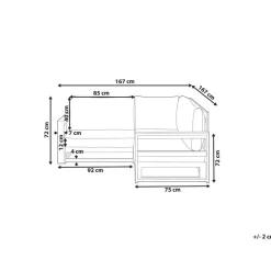 Beliani TIMOR - Loungeset - Donkere houtkleur - Acaciahout Hot