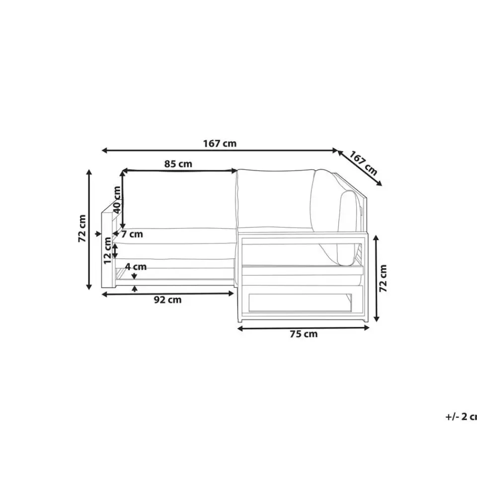 Beliani TIMOR - Loungeset - Donkere houtkleur - Acaciahout Hot