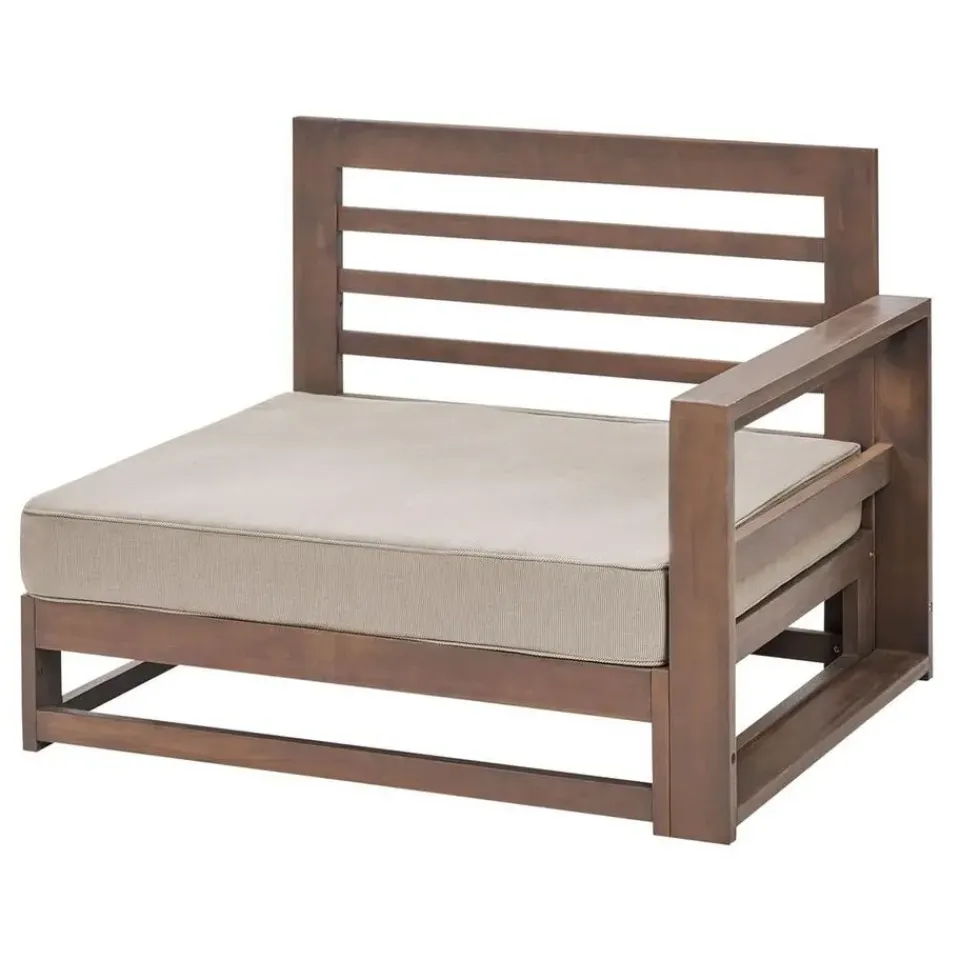 Beliani TIMOR - Loungeset - Donkere houtkleur - Acaciahout Hot