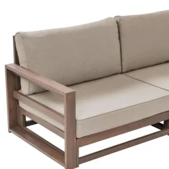 Beliani TIMOR - Loungeset 5-zits - Donkere houtkleur - FSC® acaciahout