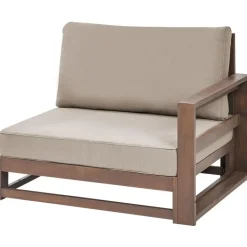 Beliani TIMOR - Loungeset 5-zits - Donkere houtkleur - FSC® acaciahout