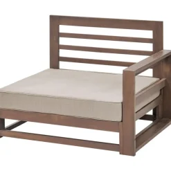 Beliani TIMOR - Loungeset 5-zits - Donkere houtkleur - FSC® acaciahout