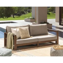 Beliani TIMOR II - Loungebank - Donkerhout - Acaciahout