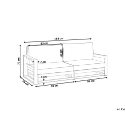Beliani TIMOR II - Loungebank - Donkerhout - Acaciahout