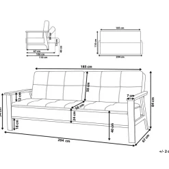 Beliani TJORN - Slaapbank - Donkergrijs - Polyester Clearance
