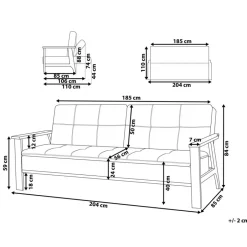 Beliani TJORN - Slaapbank - Lichtgrijs - Polyester Clearance