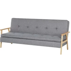 Beliani TJORN - Slaapbank - Lichtgrijs - Polyester Clearance