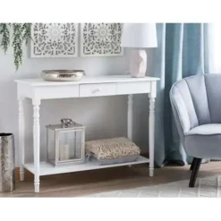 Beliani TOBAGO - Consoletafel - Wit - MDF