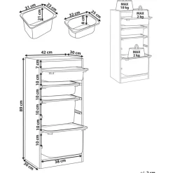 Leen Bakker TOBIN - Kast met 4 lades - Wit - Vezelplaat Sale