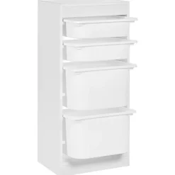 Leen Bakker TOBIN - Kast met 4 lades - Wit - Vezelplaat Sale