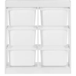 Leen Bakker TOBIN - Kast met 6 lades - Wit - Vezelplaat Sale