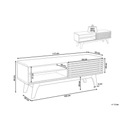 Beliani TOLEDO - TV-meubel - Wit - MDF Online