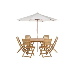 Beliani TOLVE - Tuinmeubel set - Lichte houtkleur - Acaciahout Discount