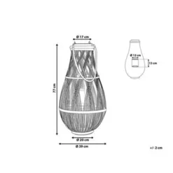 Beliani TONGA - Lantaarn - Wit - Bamboehout Discount