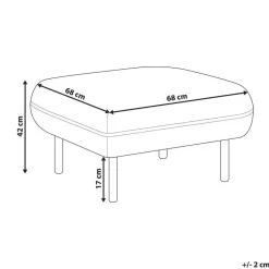 Beliani TONSBERG - Ottomaan - Lichtbeige - Polyester Hot