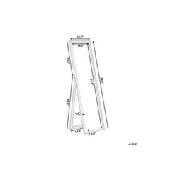 Beliani TORCY - Staande spiegel - Zwart - Synthetisch materiaal Best