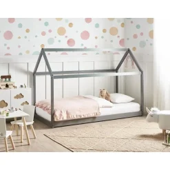 Beliani TOSSE - Kinderbed - Grijs - 90 x 200 cm - Hout