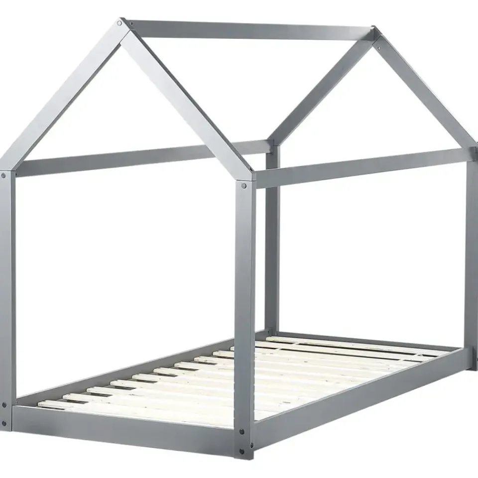 Beliani TOSSE - Kinderbed - Grijs - 90 x 200 cm - Hout